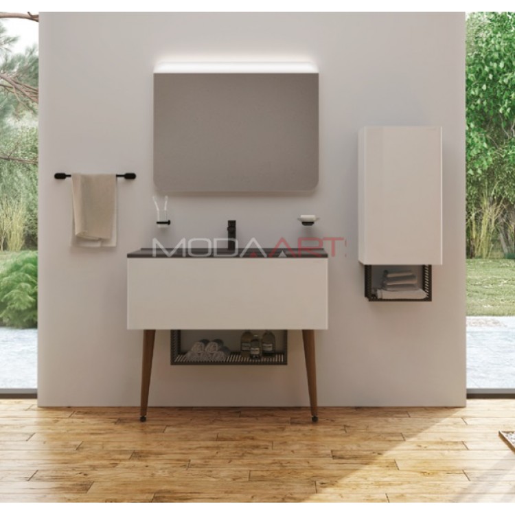 Creavit Banyo Dolabı Zeon Plazzo 100Cm Takım